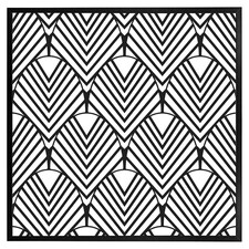 Black geometric decoration (Picture Frame) Black | XS