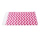 image 2 of Unique Party Plastic Chevron Tablecloth - Hot Pink/White - One Size