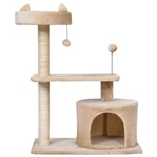 PawHut 81cm Cat Tree Climbing Tower for Indoor with Scratching Post Beige