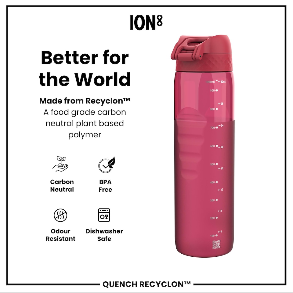 image 1 of Leak Proof 1 Litre Water Bottle, BPA Free, 1000ml (32oz)