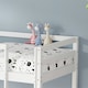image 6 of Poppy White Wooden High Sleeper Bunk Bed with Desk | White | White