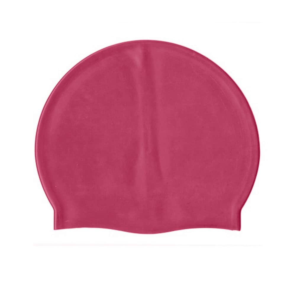 image 1 of SwimTech Unisex Adult Silicone Swim Cap - Pink - One Size