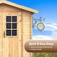image 9 of Marco Paul 32cm Double Sided Outdoor Station Wall Clock and Thermometer Brown