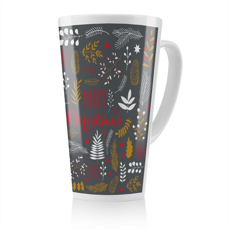 image 1 of Merry Christmas Lettering Dining Latte Mug