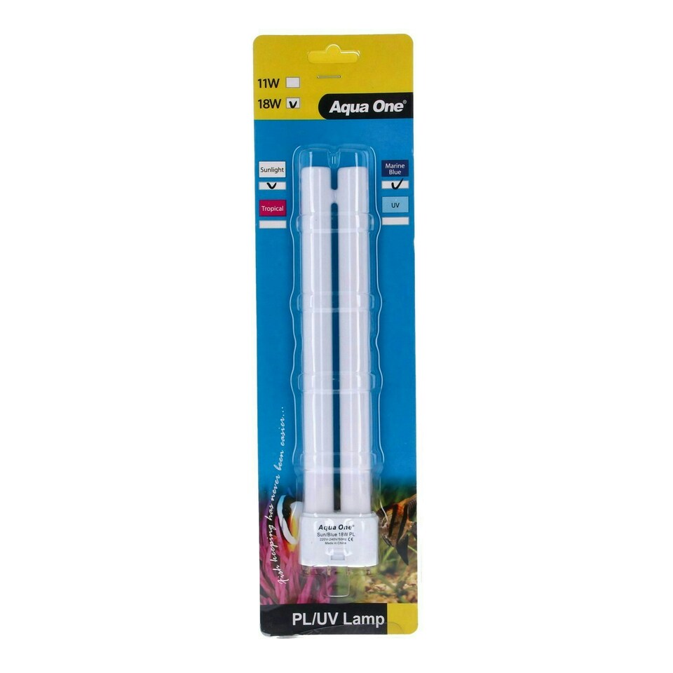image 1 of Aqua One Mix Sunlight & Marine Blue PL CFL Light Bulb Lamp For Aquarium 9-36W Clear