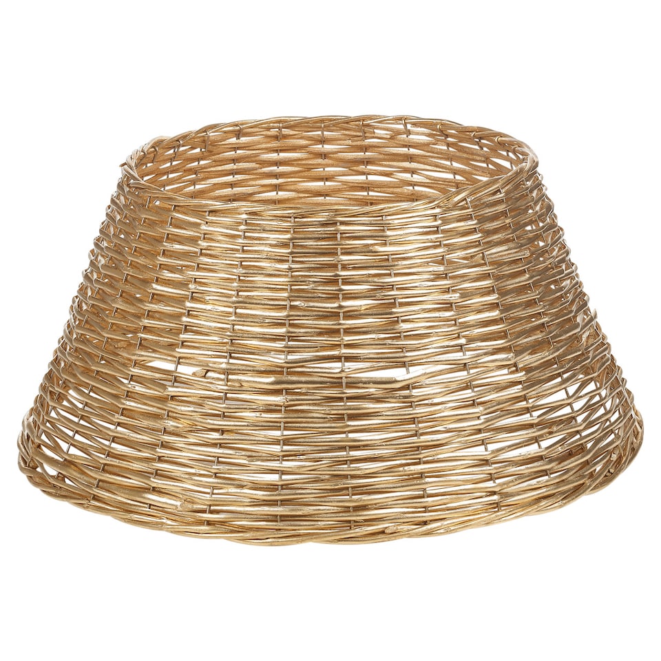 image 1 of Large Natural Willow Wicker Christmas Tree Skirt