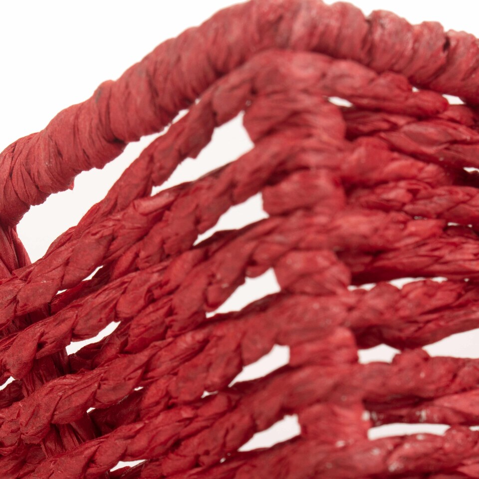 image 1 of Extra Large Red Paper Rope Tray | Red | Red | X Large