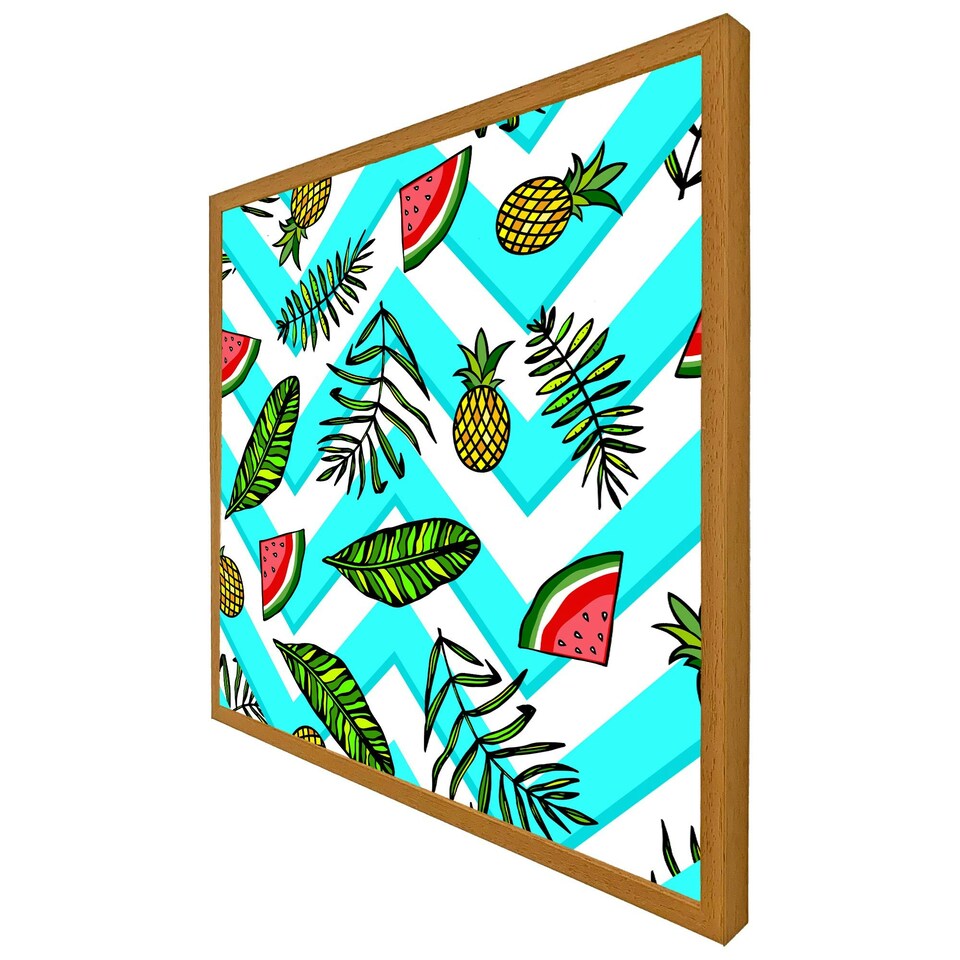 image 1 of Pineapple & watermelon (Picutre Frame) Grey | XL