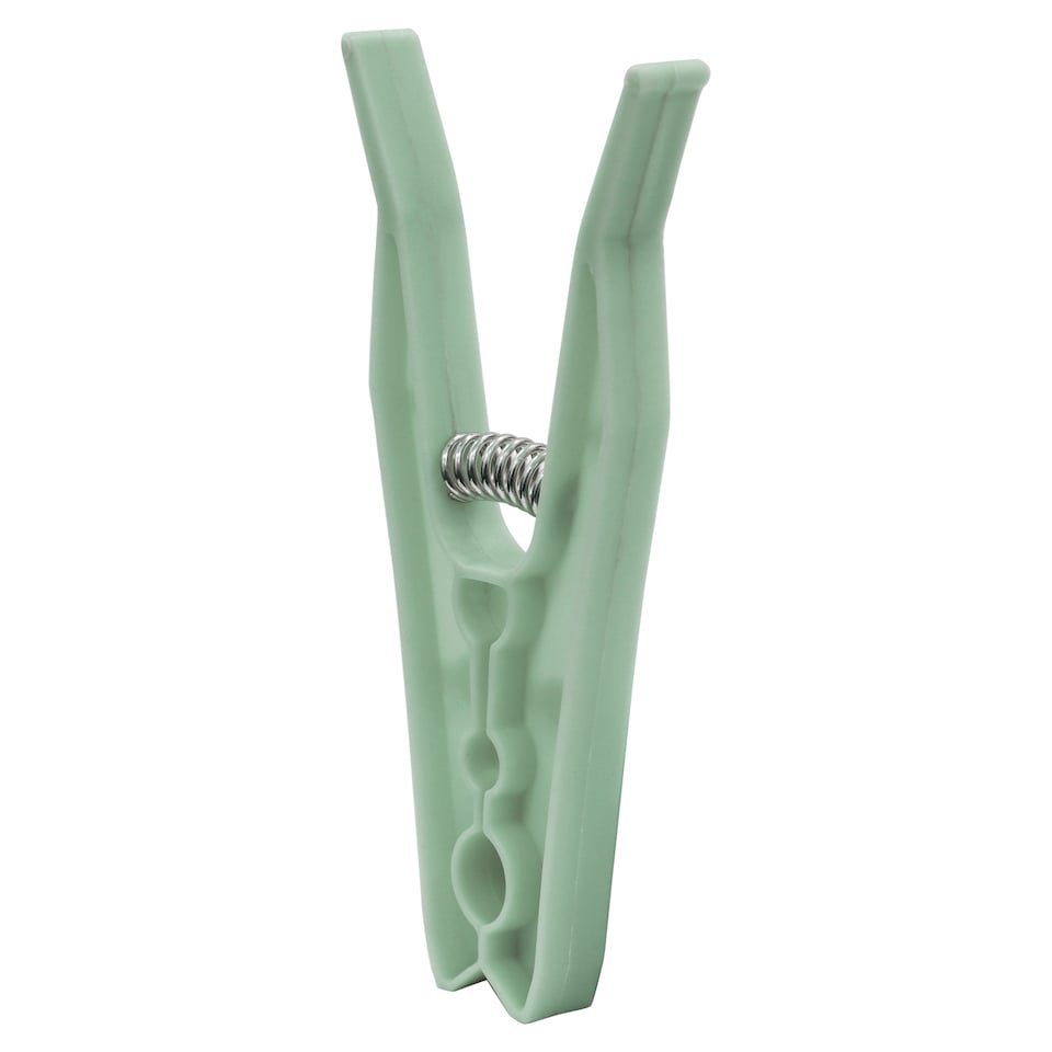 image 1 of JVL Peg Basket with 96 Large Plastic Clothes Pegs, Assorted Colours