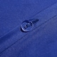 image 5 of OHS Soft Microfibre Plain Duvet Cover and Pillowcase Set, Double - Bright Blue