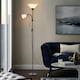 image 3 of Living and Home Modern 2 Head Standing Floor Lamp - Black Black