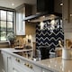 image 2 of Zig Zagged Rope Splash Back | White