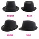 image 4 of Pack of 1 Black Trilby Hat 60cm Black | One Size