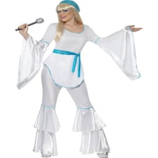 Super Trooper Costume - White - with Top - Trousers - Hat & Belt Tie - 33483S