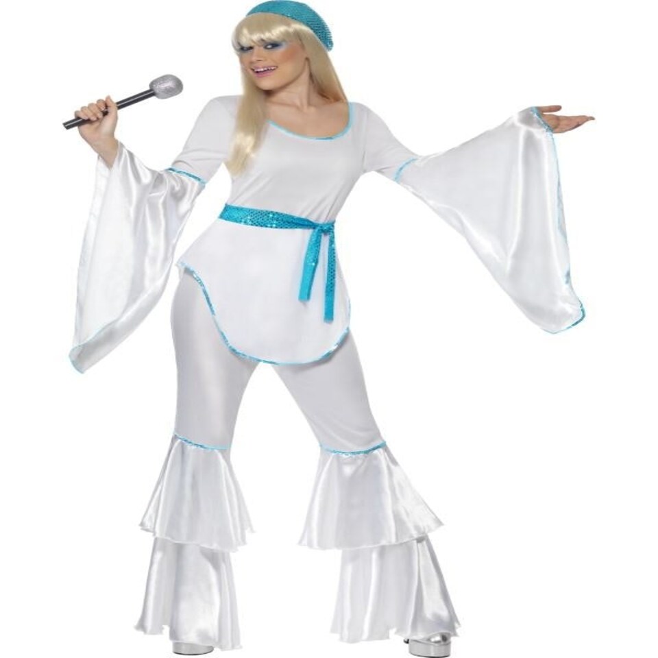 Super Trooper Costume - White - with Top - Trousers - Hat & Belt Tie - 33483S