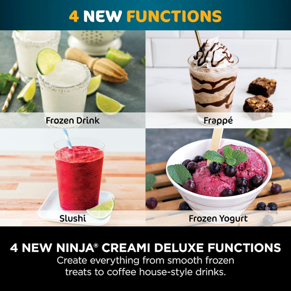 image 1 of Ninja CREAMi Deluxe 10-in-1 Ice Cream and Frozen Drink Maker NC501UK