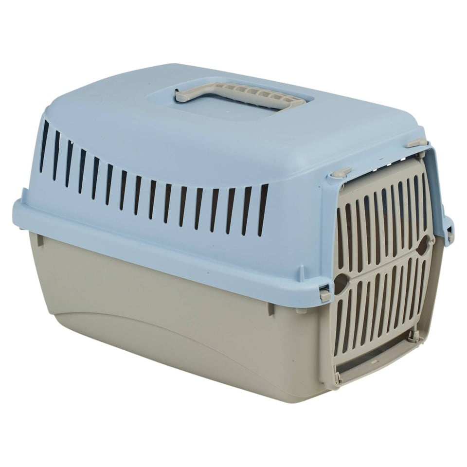 image 1 of Transportini Pet Carrier Travel Crate Cat Dog Cage Portable Box Pastel | Blue | Pastel Blue | Small | 1