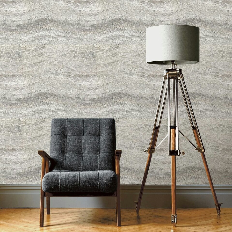 image 1 of Rasch The Design Library Textured Wallpaper - Champagne/White - One Size Cream