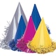 image 1 of Assorted Coloured Hats with Fringe - Pack of 6