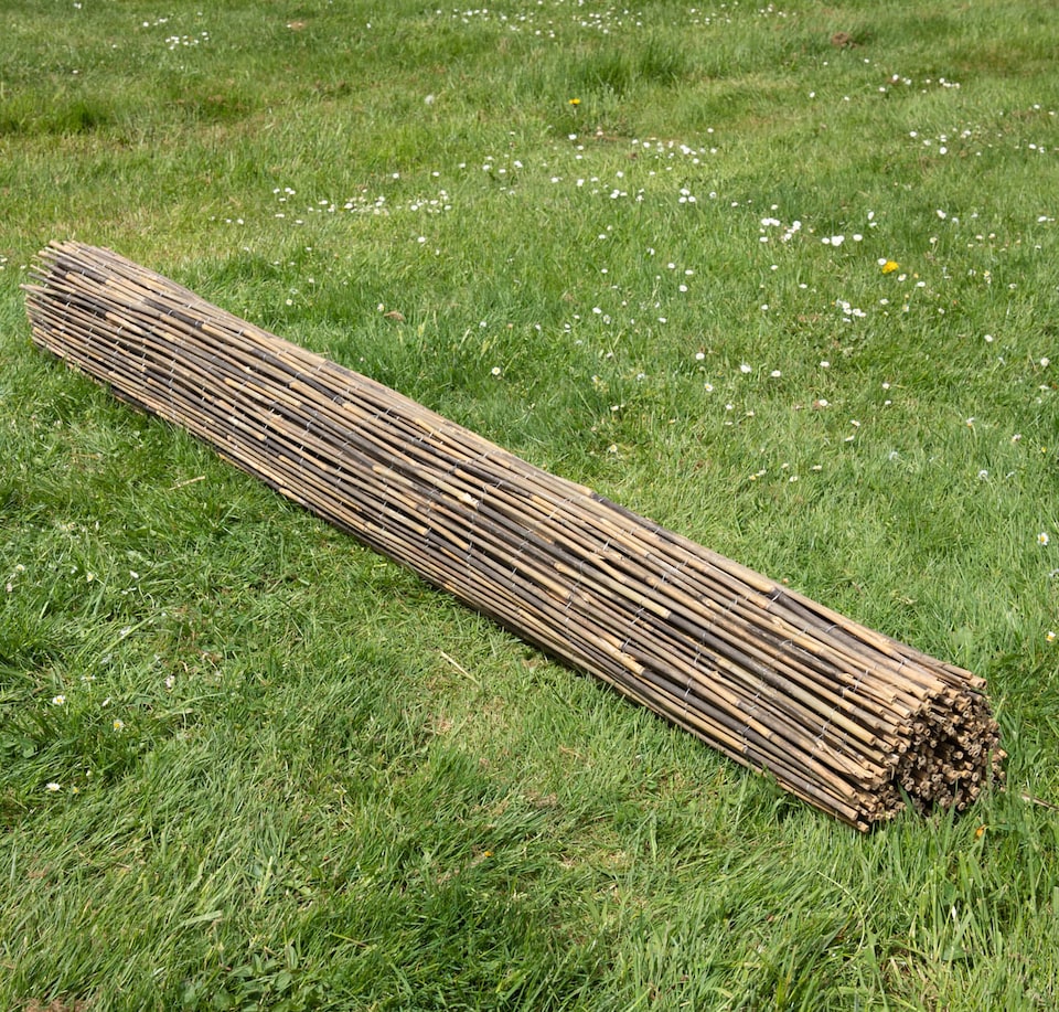 image 1 of Primrose Bamboo Cane Natural Garden Screening Roll Privacy Fencing Screen W4m x H2m | Brown | Brown