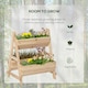 image 3 of Outsunny Raised Garden Bed Wood Planter Box with Stand for Vegetables Flowers