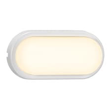 Nordlux Cuba Outdoor Wall Light White Plastic Sensor Intergrated LED Ceiling or Wall Mounting - Mains Powered, IP54