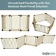 image 4 of Safetots Wooden Multi Panel Room Divider, up to 216cm, Natural Wood, 76cm Tall, Multi Panel Flexible Room Barrier, Room Divider with Door for Baby Cream | Natural