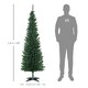 image 3 of HOMCOM 6FT Pencil Artificial Christmas Tree with Solid Stand Tips Green