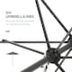 image 4 of Outsunny 2m Parasol Patio Umbrella, Outdoor Sun Shade with 6 Ribs Dark Grey