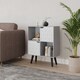 image 3 of Grey 4-Cube Storage Unit with 2 Geo Doors and Legs | White | White & Black | 1