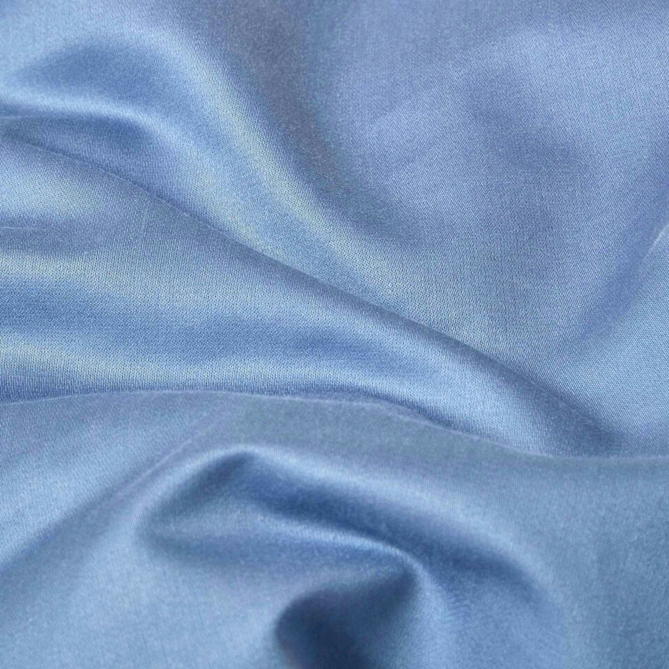 image 1 of Homescapes Air Force Blue Egyptian Cotton Flat Sheet 1000 Thread Count, King Blue | King