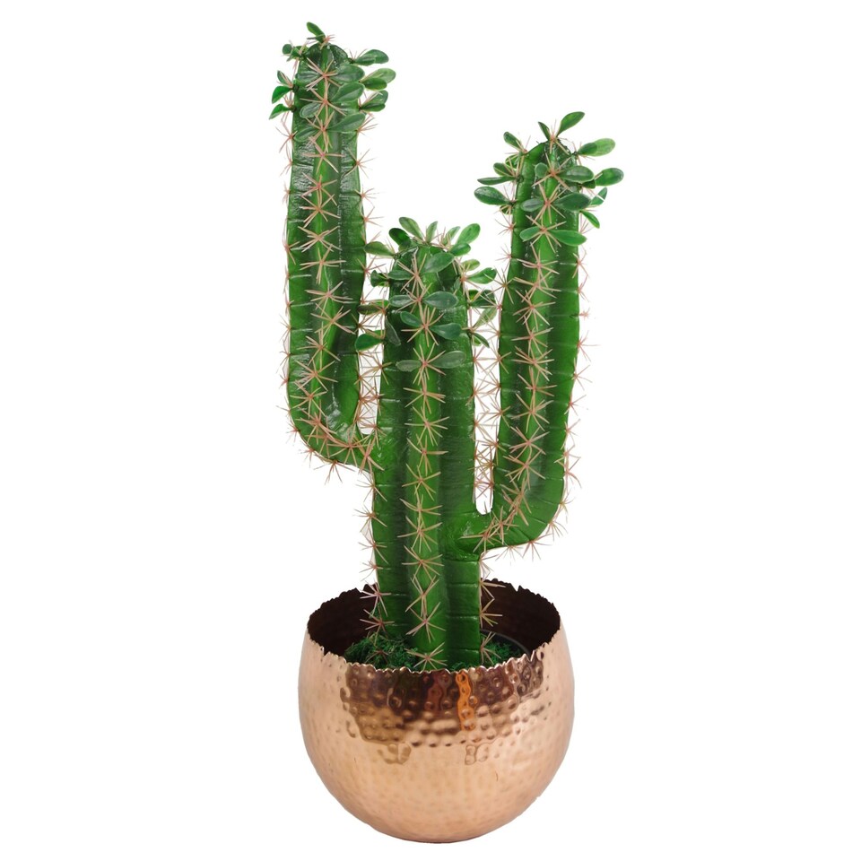 image 1 of Leaf Large Metal Planter 22 x 17cm Hammered Copper Plated - Curvy Edge Copper