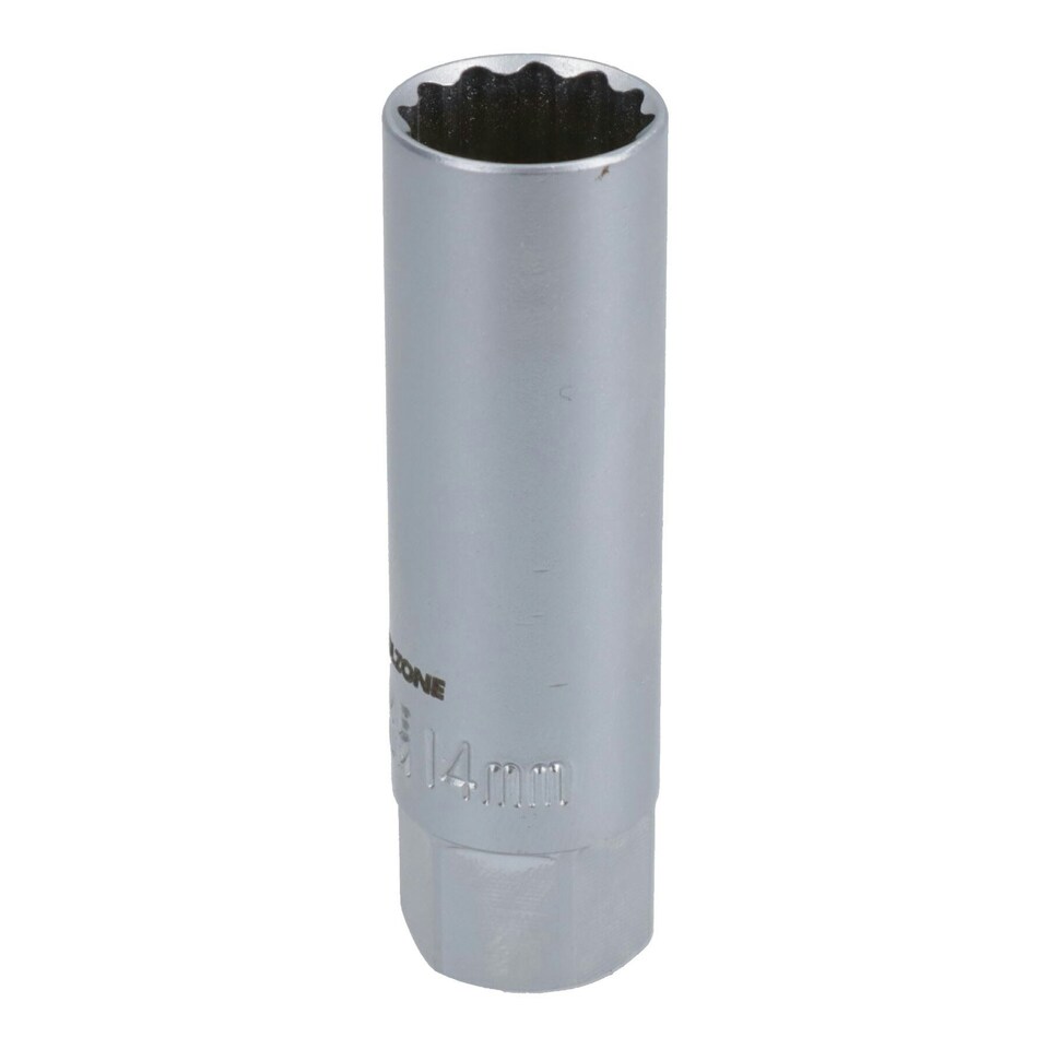 image 1 of Metric Thin Walled Spark Plug Sockets 14mm 16mm + 18mm 12 Point Bi-hex 3pc