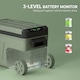 image 5 of Outsunny 33L Car Fridge Freezer Dual Zone, Portable Camping Fridge 12V/24V DC & 100-240V AC, Electric Cool Box -20℃-20℃ with Wheels and LED Light, for Travel, RV, Road Trip, Picnic [Energy Class E]