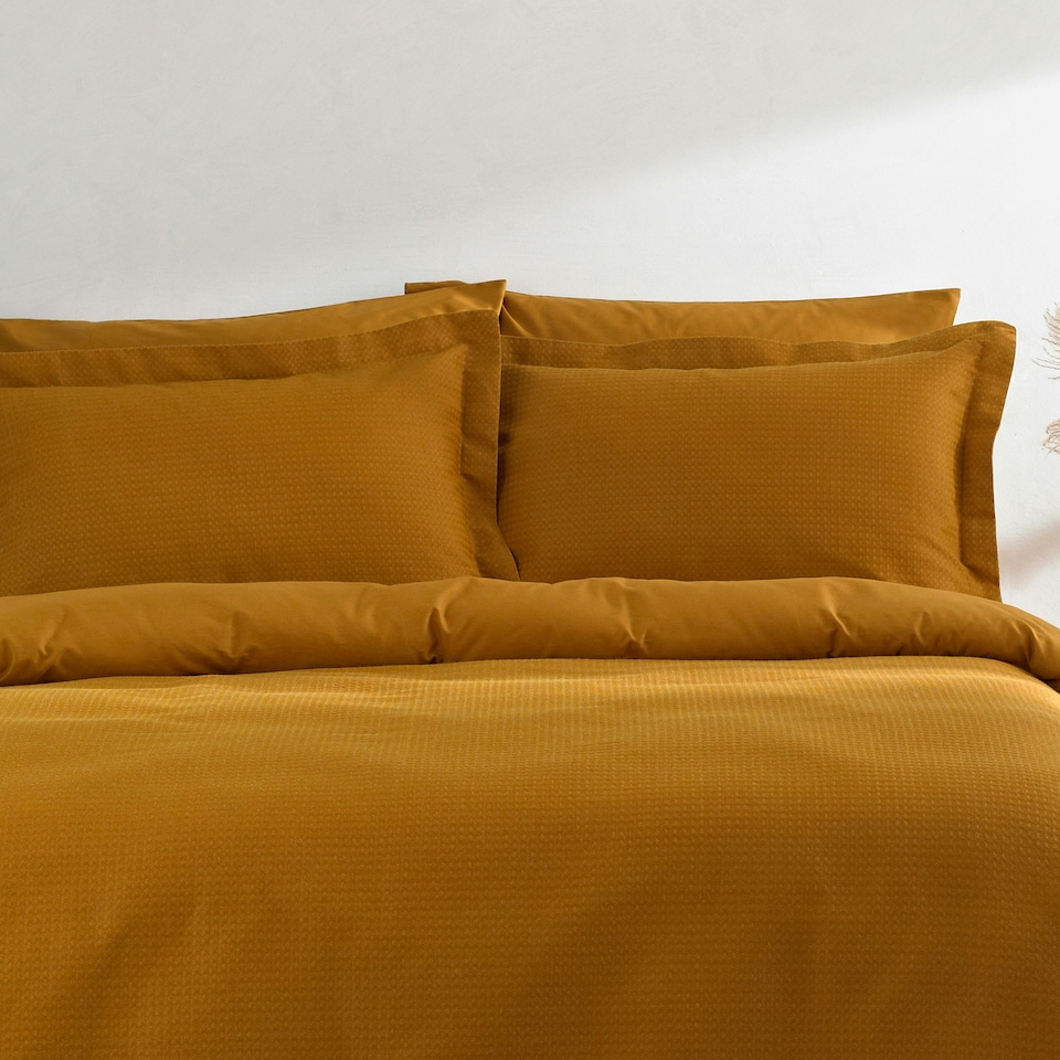 image 1 of Yard Waffle Textured Double Duvet Cover Set