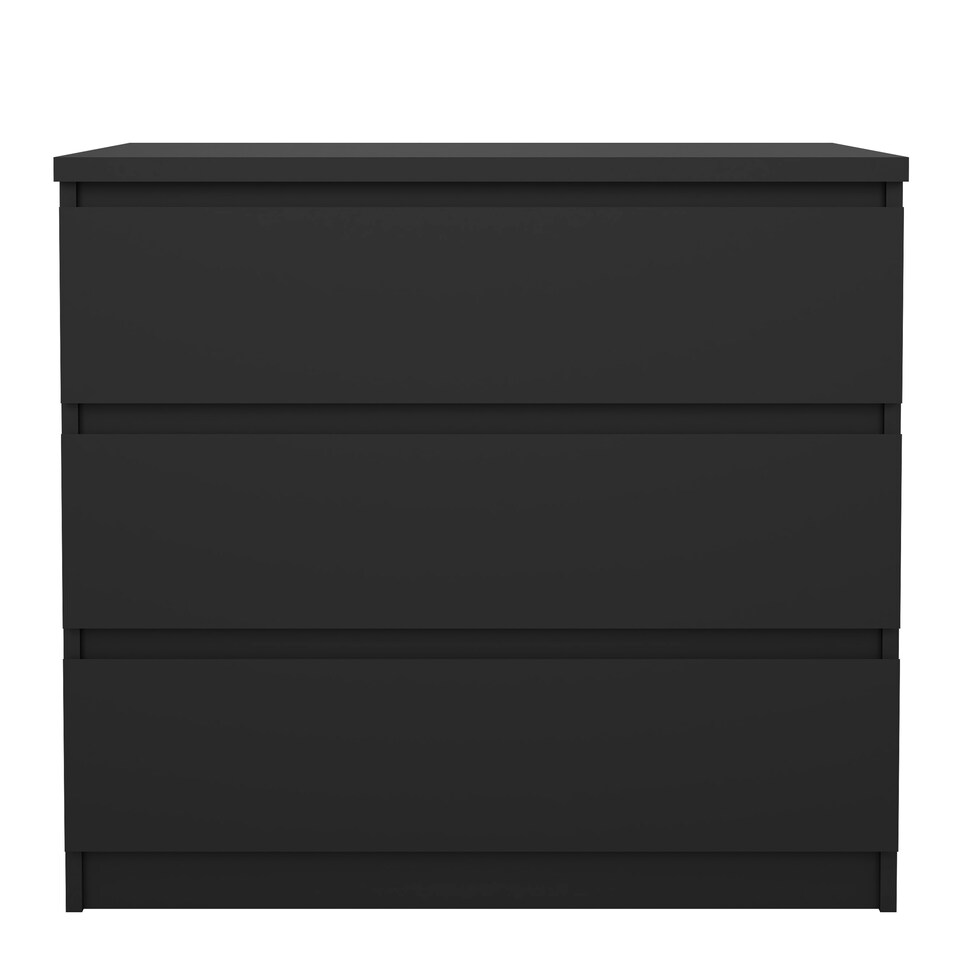 image 1 of Naia Chest of 3 Drawers in Black Matt