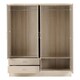 image 3 of Nevada 4 Door 2 Drawer Mirrored Wardrobe Brown | Oyster Gloss