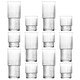 image 1 of LAV 12pc Helen Stacking Highball Glasses & Tumblers Set