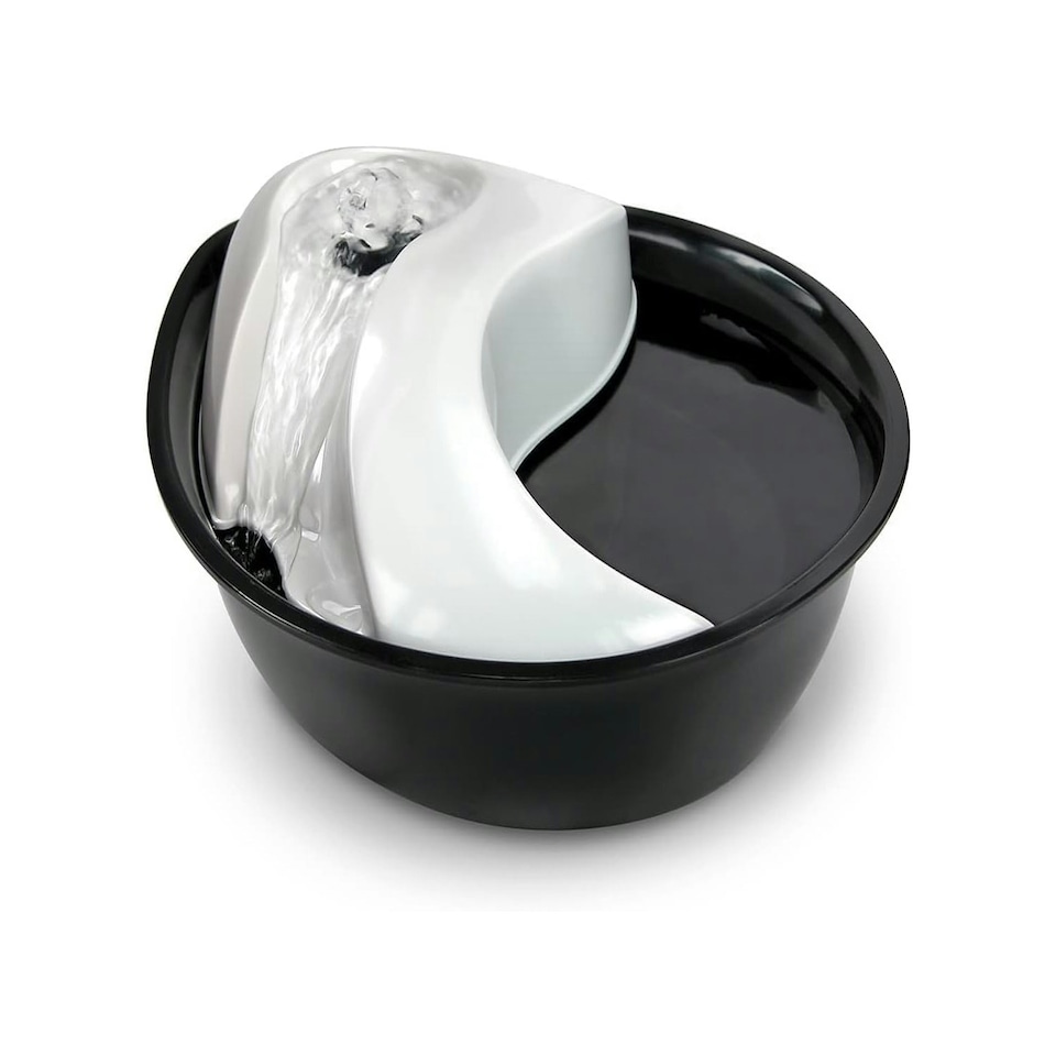 image 1 of Pet Cat & Dog Drinking Water Fountain Bowl Automated Purifier & Filtered Black