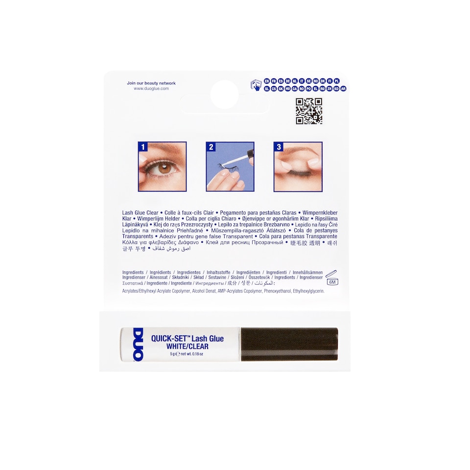 image 1 of DUO Quick-Set Striplash Adhesive, Clear