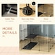 image 7 of PawHut Pet Playpen DIY Small Animal Cage for Rabbit Ferret Chinchilla - Black
