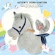image 4 of HOMCOM Kids Plush Rocking Horse with Sound Children Rocker Ride On Toy Gift 3-6 Years Grey