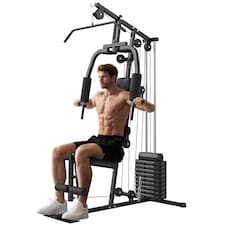 HOMCOM Multifunction Home Gym Machine with 45kg Weights for Full Body Workout