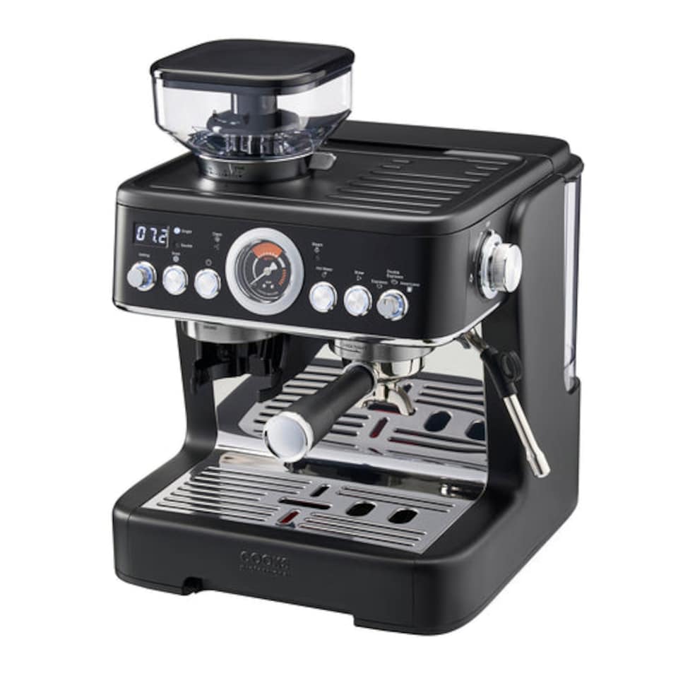 image 1 of Cooks Professional Bean-To-Cup Espresso Coffee Machine with Grinder, Steam Wand & Accessories | Black