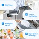 image 9 of HOMCOM 20kgDay Ice Maker Machine Countertop, Stainless Steel Portable Ice Cube Maker, 2 Ways to Add Water, 24 Pcs Ready in 14 Mins, Adjustable Ice Size, Self-Cleaning with Scoop & Basket, 3.2L,Silver