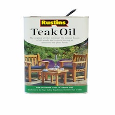 Rustins Teak Oil Enhances Woods Interior/Exterior Gloss 5L