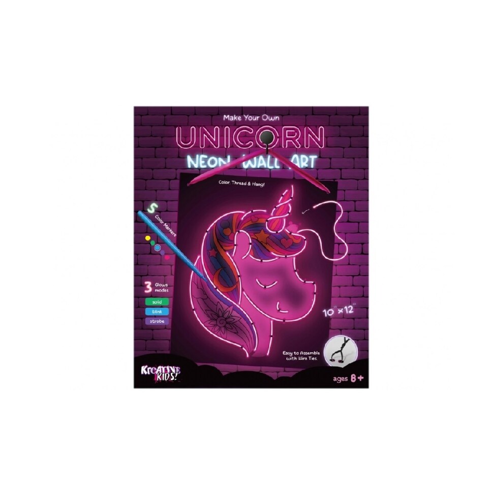 Kreative Kids Unicorn Neon Wall Art Set