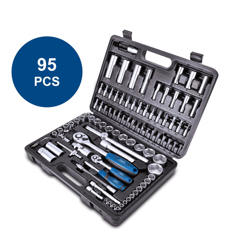 Scheppach Socket Set Scheppach TB94 Socket Wrench Set, 95 Piece Tool Kit, Ratchets and ...