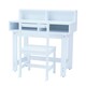 image 1 of Teamson Kids Children's Play Writing Desk with Storage and Chair Set, White