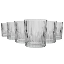 Duralex Manhattan Vintage Whisky Glasses - 220ml - Pack of 6 | Clear | Clear